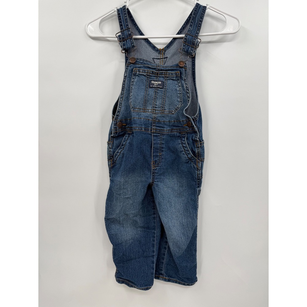 OshKosh 3T Denim Overalls Toddler Blue‎ Medium Wash Carpenter Bib Adjustable